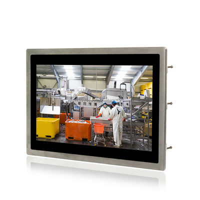 Su Geçirmez IP67 Panel PC 13,3'' Geniş Ekran Vesa Duvar Tipi Kapasitif Dokunmatik Panel PC