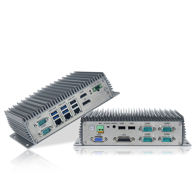 Wifi ile Yüksek Güçlü Celeron Endüstriyel Fansız Mini PC J6412 USB Pencere Linux