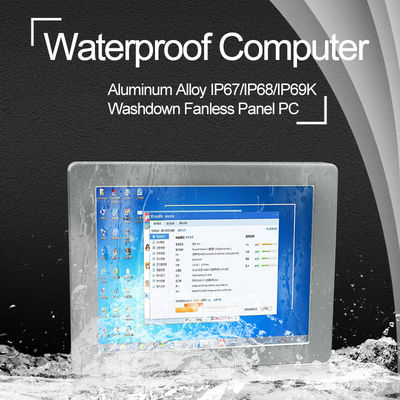 I5 6200 10 İnç Suya Dayanıklı Dokunmatik Ekran PC LAN USB RS232 Port Opsiyonel