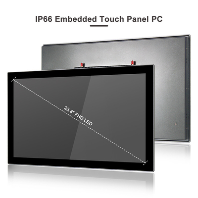 Fansız Endüstriyel Dokunmatik Panel PC Çift Lan Pc Vesa Montaj 24&quot; 1920 X 1080