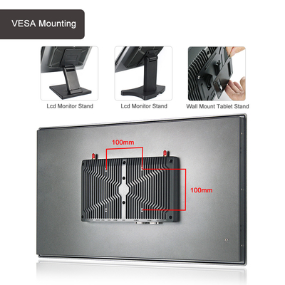 I7 8565U Fansız Endüstriyel Dokunmatik Panel PC Desteği Win 10 Linux Ubuntu Debian Sistemi