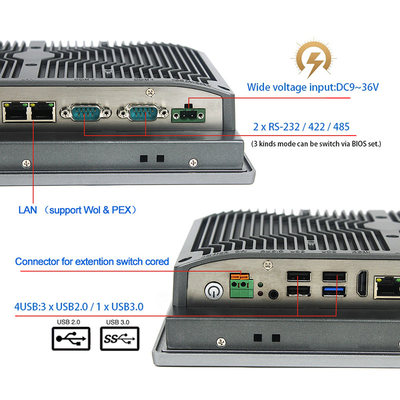 Endüstriyel Gömülü Dokunmatik Panel PC 10 İnç IP65 Sınıfı TPM2.0 8. Nesil Core I5