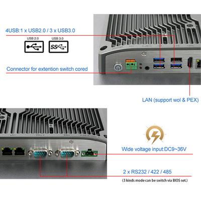 Endüstriyel Otomasyon için 17&quot; LED Windows11 IP66 Su Geçirmez Kapasitif Dokunmatik Ekran Panel PC