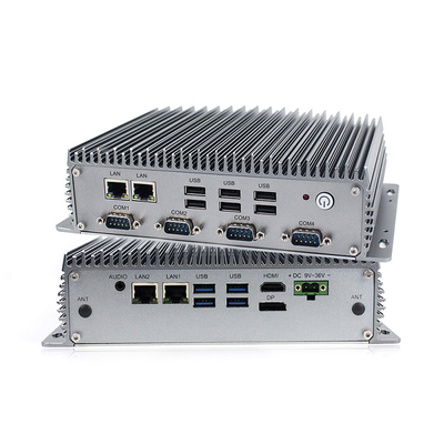DC 9V - 36V Fansız Endüstriyel Mini PC Windows 10 / Linux TPM 2.0 Intel 8th Skylake-U SOC