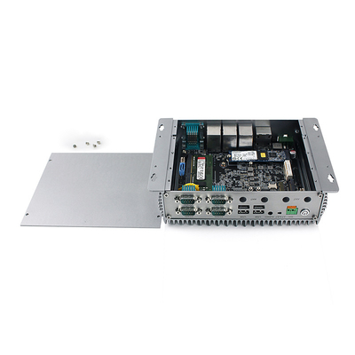 Küçük Fansız Kutu Bilgisayar Intel Celeron J6412 Mini PC 3 LAN 10 USB 6 COM