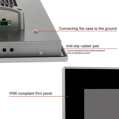 15&quot; 8. Nesil I3 Linux Kapasitif Çoklu Dokunmatik Panel Fansız Endüstriyel AIO PC