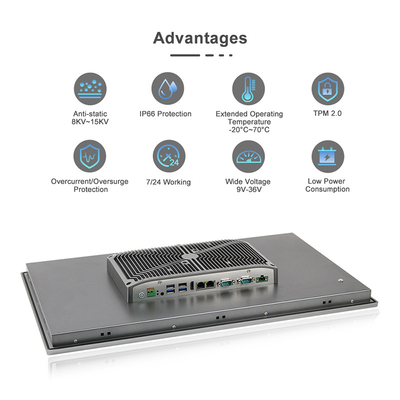 IP65 Su Geçirmez Kapasitif Dokunmatik Ekran Paneli Toz Geçirmez 1920X1080 HDMI HMI Panel PC