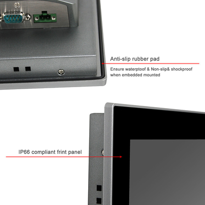 Duvar Tipi Endüstriyel Dokunmatik Ekranlı PC J6412 3*LAN Gömülü AIO Ön IP65
