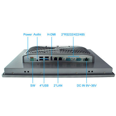 IP65 Gömülü Paslanmaz Çelik Panel Pc 15 İnç J1900 4G RAM 64GB SSD TPM 2.0