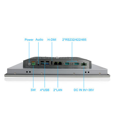 DC9V-36V 2 LAN Endüstriyel Dokunmatik Panel PC IP65 Su Geçirmez