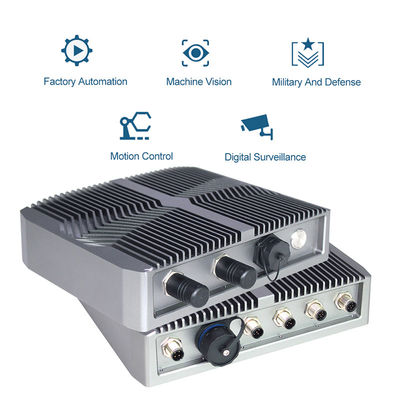 Dış Mekan IP67 Gömülü Linux Fansız Mini Pc, M12 G/Ç Konnektörleri Endüstriyel Gpu Bilgisayar