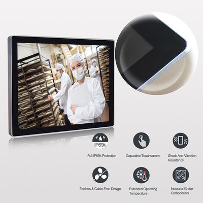 I3-6100U 19 İnç Led Ip69k IoT için Fansız Endüstriyel Dokunmatik Panel Pc
