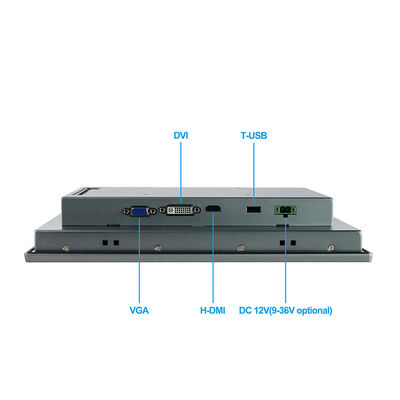 Kapasitif 1280x800 Endüstriyel Dokunmatik Ekran Monitör 12 İnç Boyut