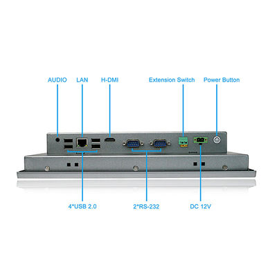 Duvara Monte 4 * USB Android Dokunmatik Panel PC 12 İnç Boyutlu RoHS Onayı