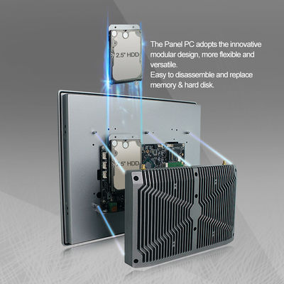 OEM ODM 15&quot; X86 Pcap Hepsi Bir Arada Masaüstü Dokunmatik Ekran I7 İşlemci Fansız