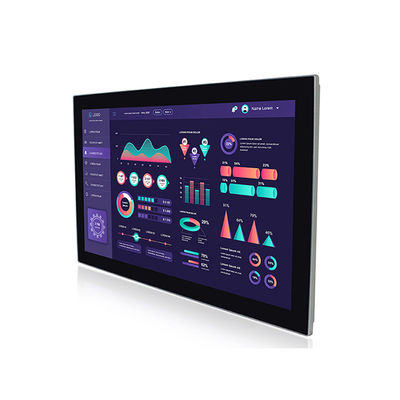 Hava Koşullarına Dayanıklı 21.5&quot; 24v Endüstriyel Çift Lan Pc Panel Dokunmatik Ekran Fansız