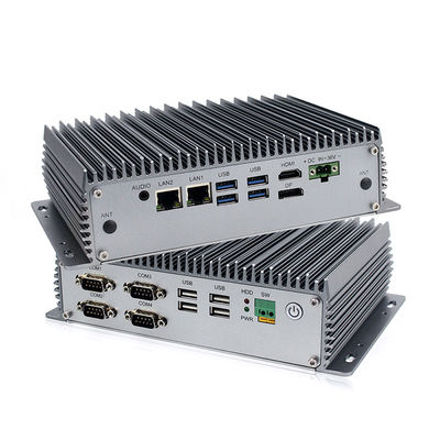Rs232 Com Portlu Intel I5 Gömülü Fansız Endüstriyel Mini PC Bilgisayar Çift Lan