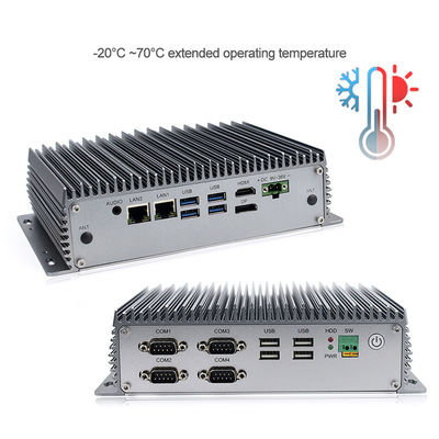 Rs232 Com Portlu Intel I5 Gömülü Fansız Endüstriyel Mini PC Bilgisayar Çift Lan