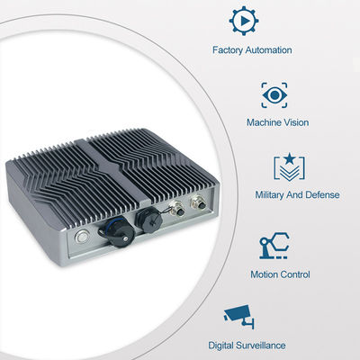 Çift Lan Masaüstü 2USB Endüstriyel Fansız Mini PC, Dış Mekan IP67 Fansız I5 Mini Pc