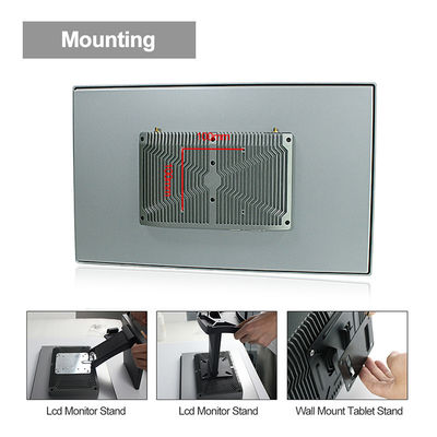 21.5 İnç Fansız Masaüstü IP67 Panel PC 8. Nesil I3 I5 I7 Çoklu Dokunmatik PCAP VESA