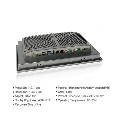 Sağlam 12&quot; Ip67 1280 * 800 Panel Montajlı Dokunmatik Ekran Monitör Geniş Ekran