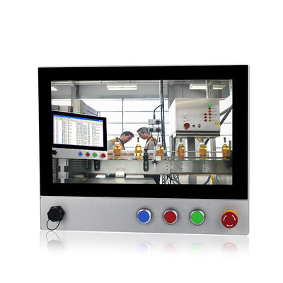 IP65 15.6&quot; FHD Led Panel Montajlı Dokunmatik Ekran Pc Acil Stop