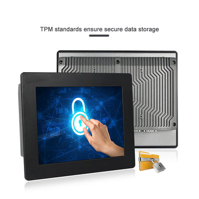 800x600 TPM2.0 Endüstriyel Dokunmatik Panel PC Windows J1900 10 İnç GPIO Bağlantı Noktası