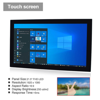 21.5&quot; FHD Endüstriyel Panel Pc Windows 10 Duvar Montaj 1920 X 1080
