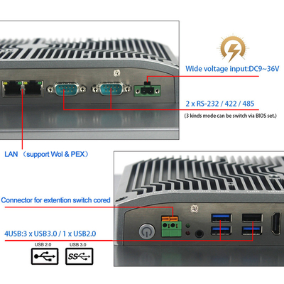 Panel Montajı Core I5 ​​Endüstriyel HMI Panel PC Windows11 IP65 Dokunmatik Ekranlı HMI Bilgisayar