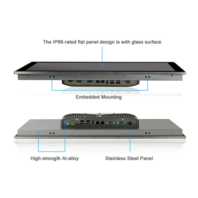 Endüstriyel Otomasyon için Paslanmaz Çelik Windows 10 Panel PC PCAP Dokunmatik RS485 IP65