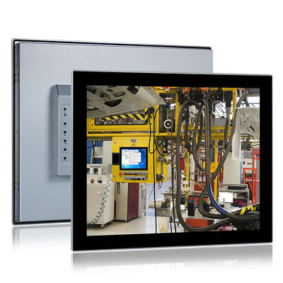 Kalite Ekran Parlaklığı 400 24VDC ile 17 inç Kapasitif Dokunmatik Monitör Endüstriyel fabrika