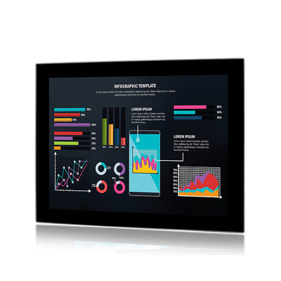Kalite Gömülü 17" IP65 Endüstriyel Dokunmatik Ekran Monitör VESA Kurulumu fabrika