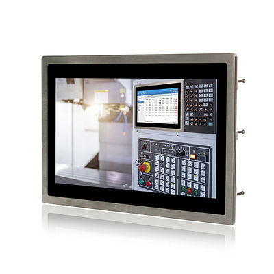Kalite IP69K Yıkanabilir Endüstriyel Dokunmatik Ekran Gömülü 400cd/m2 VGA DVI fabrika